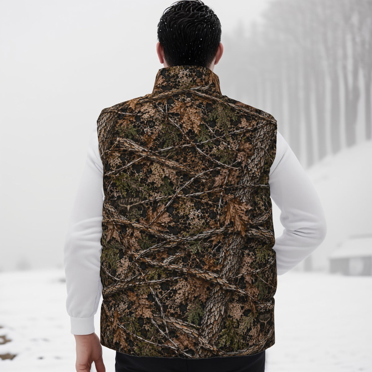Unisex All-Over Print Down-Filled Zip Vest