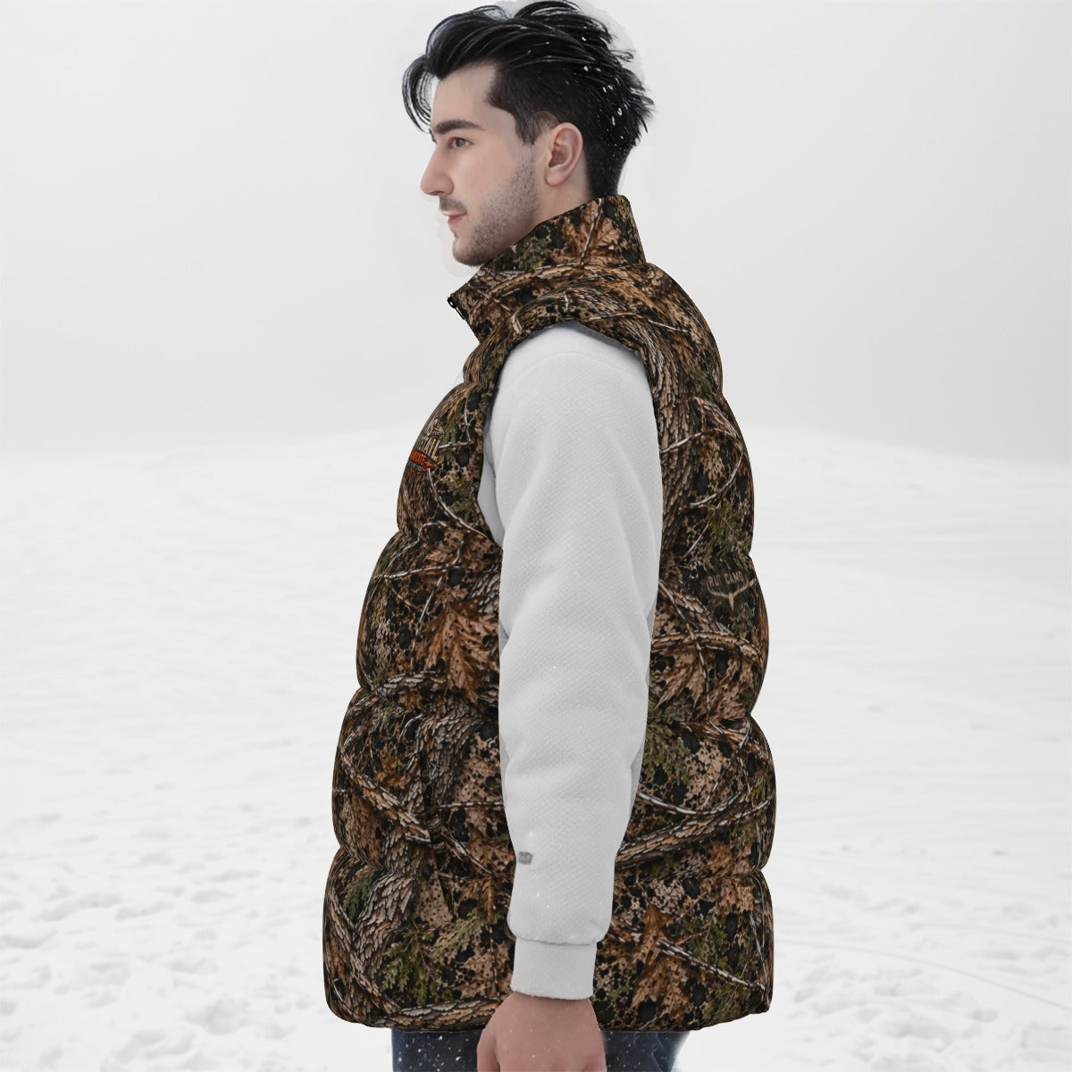 Unisex All-Over Print Down-Filled Zip Vest