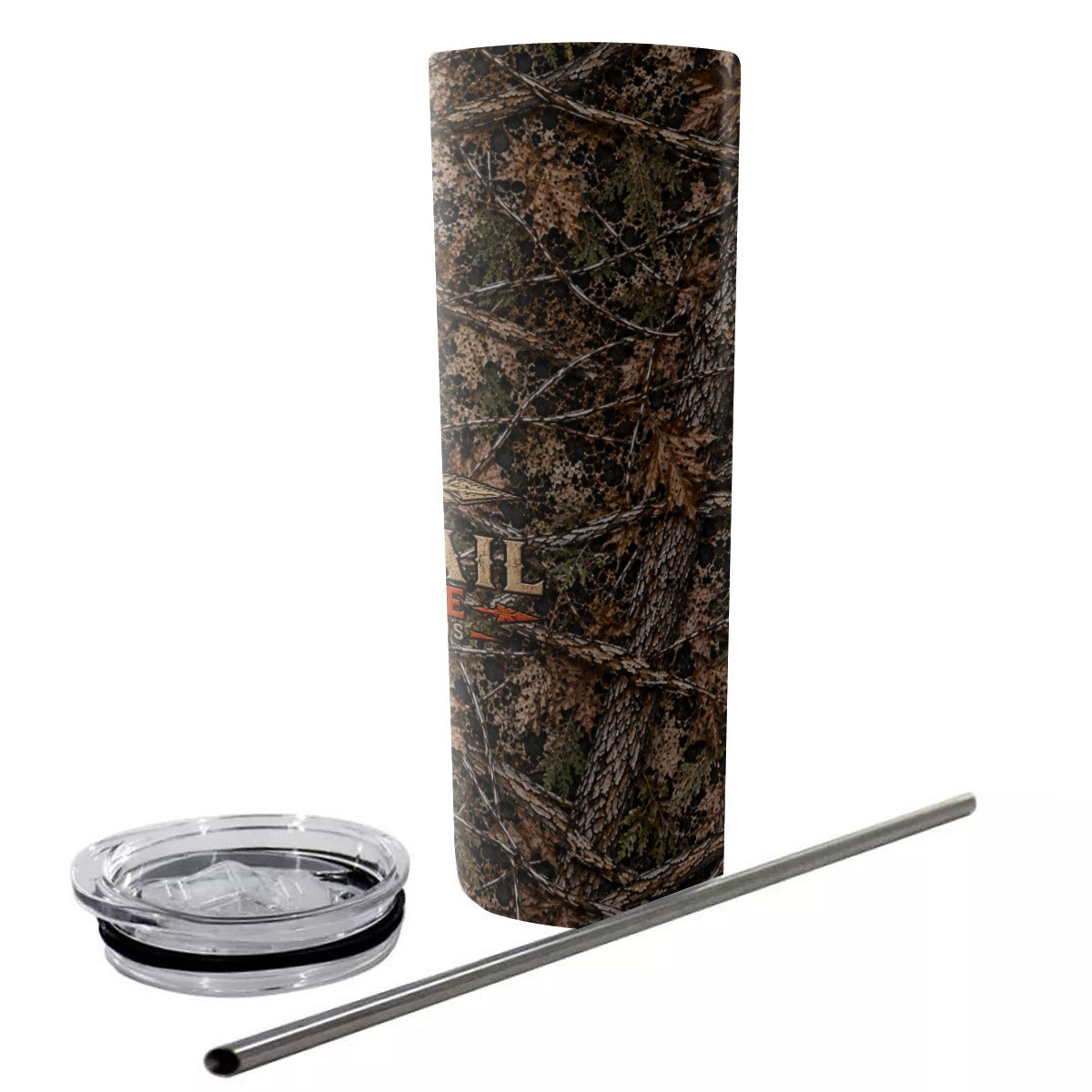 WS Antler Woodland Camo 20 oz Tumbler with Straw