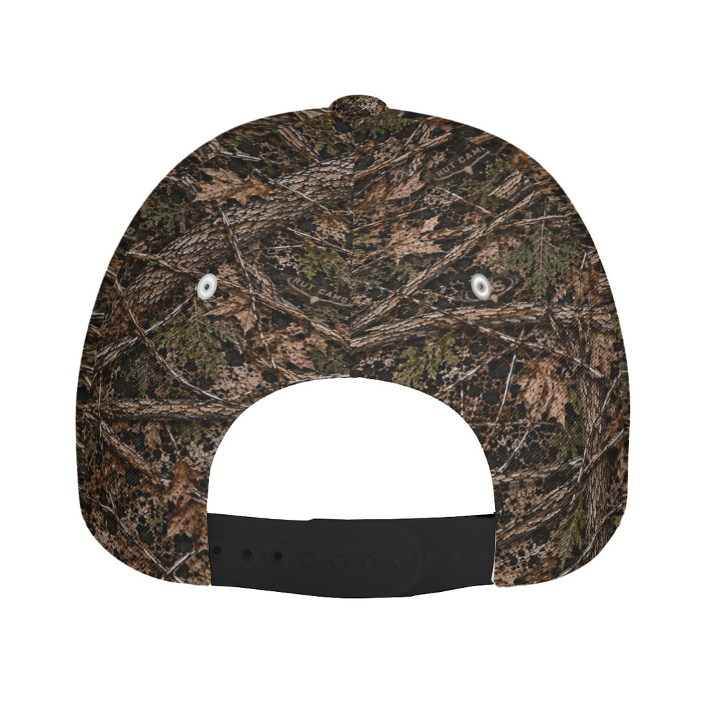 WS Antler Woodland Camo Curved-Brim Snapback Cap