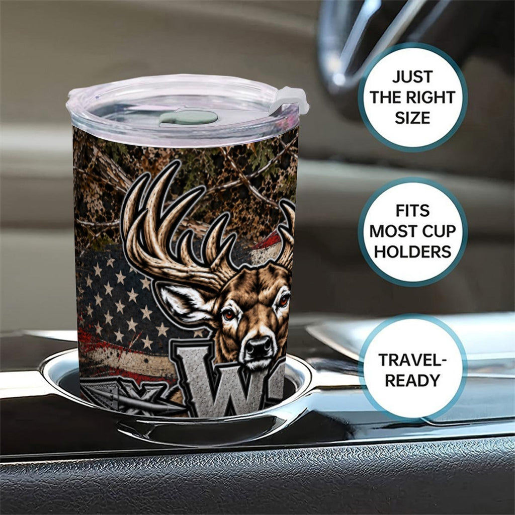 20 oz Double-Wall Stainless Tumbler with Sliding Lid