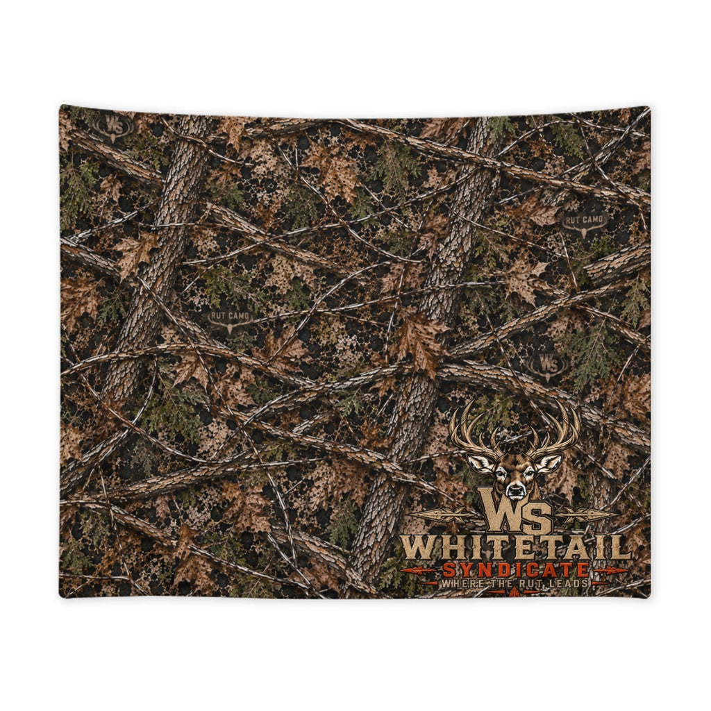 RUT CAMO WS Whitetail Flannel Throw Blanket