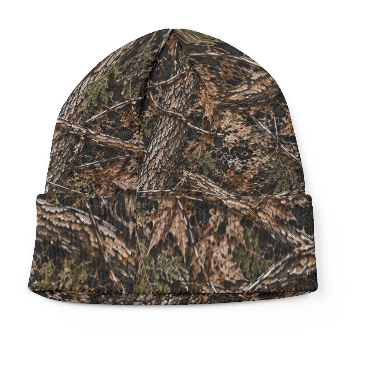 Woodland Camo Double-Sided Print Knit Beanie