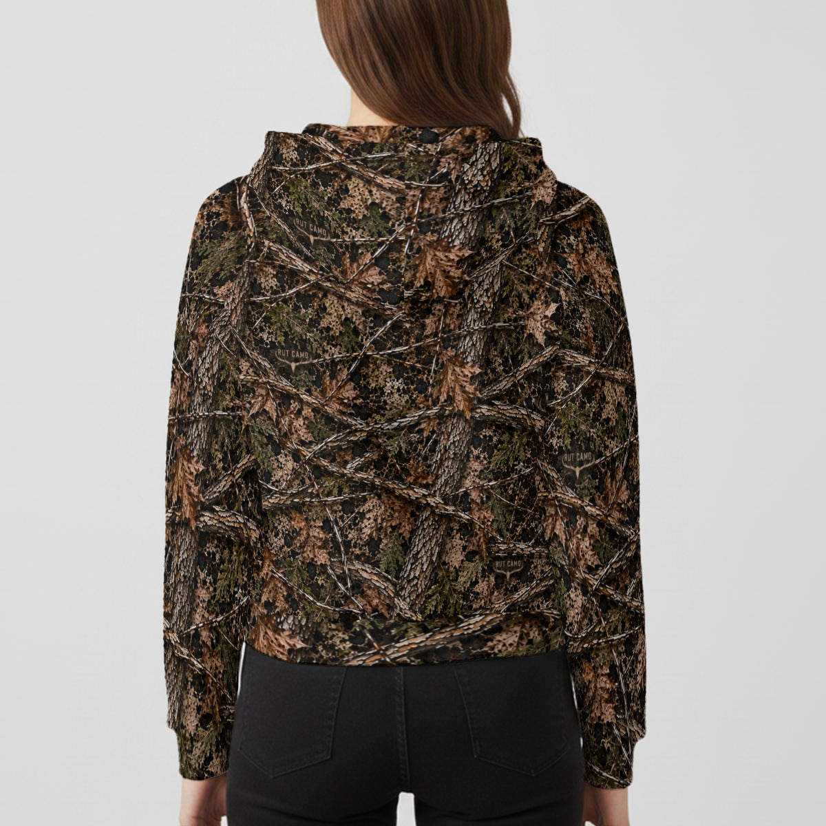 Camo Women's All-Over Print Waffle Raglan Hoodie