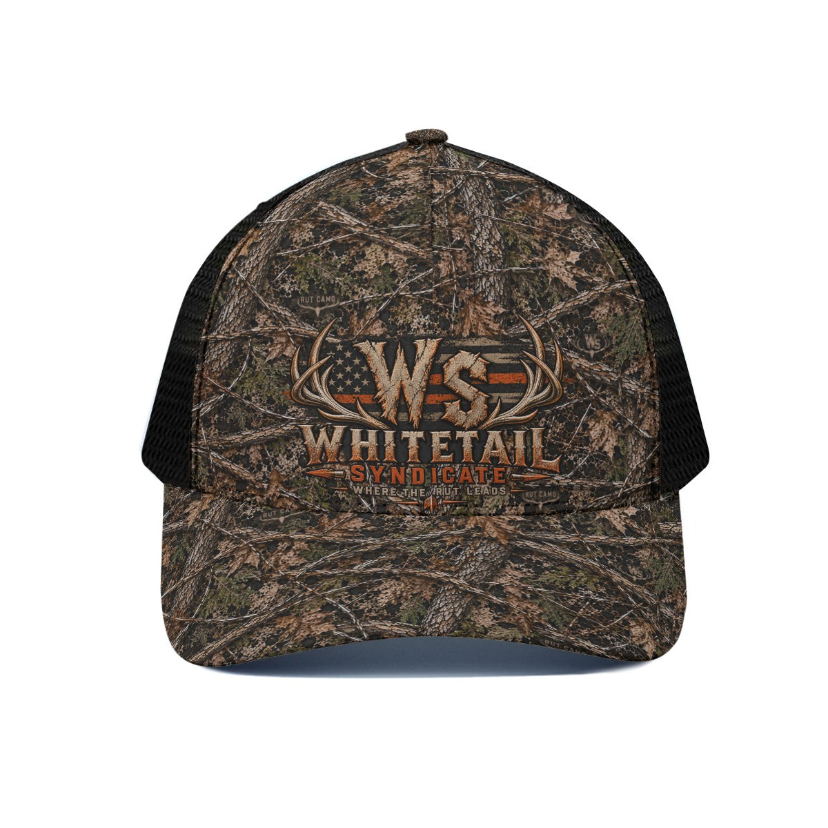 WS Whitetail Woodland Camo Mesh Trucker Cap