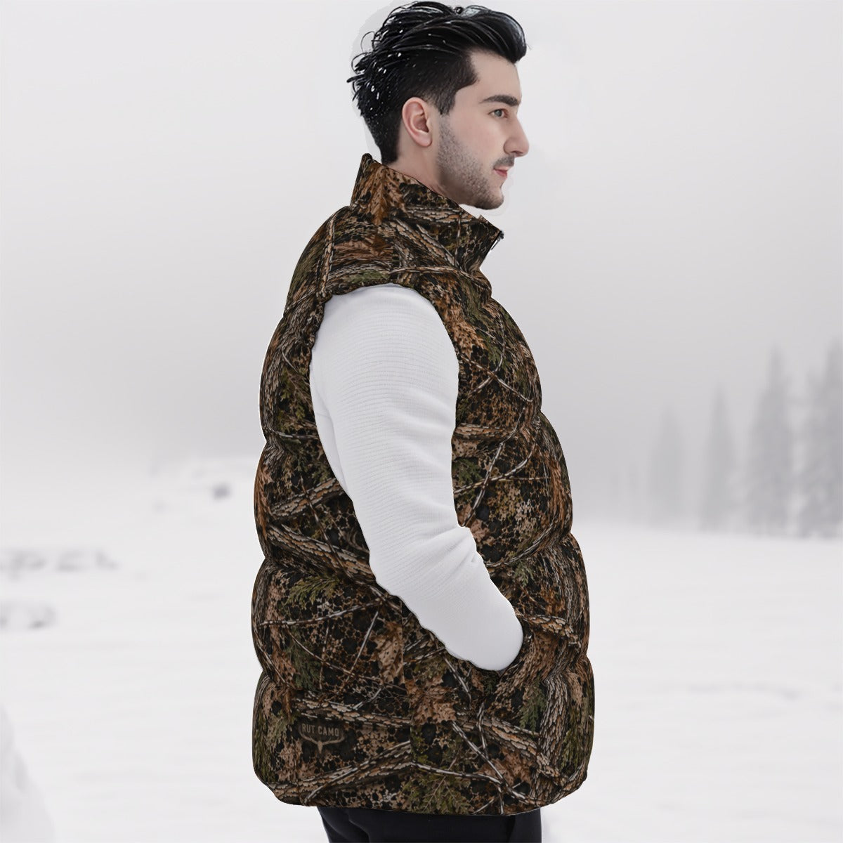 Unisex All-Over Print Down-Filled Zip Vest