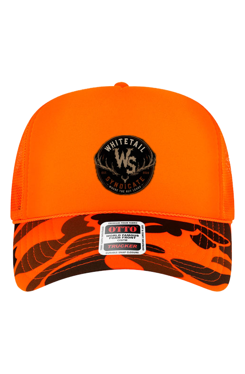 5 Panel Neon Orange Camo