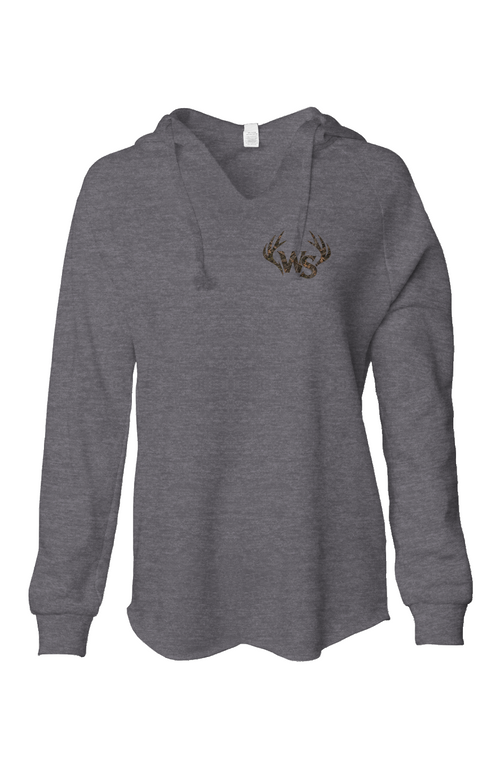 Womens Lightweight Wash Hooded Sweatshirt