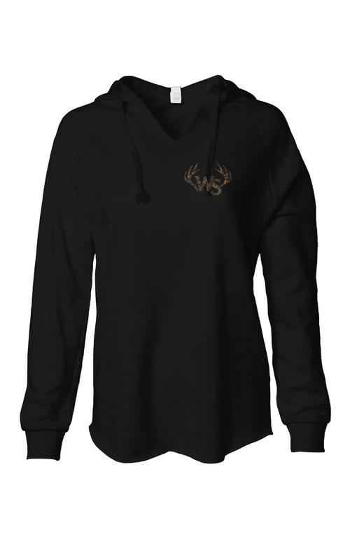 Womens Lightweight Wash Hooded Sweatshirt